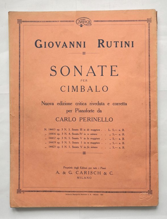 LA SCUOLA DELLA VELOCITÀ di Czerny Pozzoli 1935 Carisch libro …