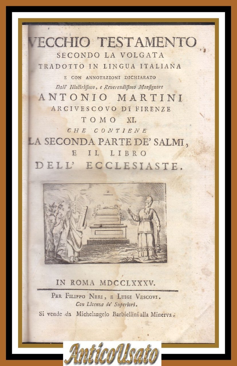 LA SECONDA PARTE DEI SALMI IL LIBRO DELL'ECCLESIASTE 1785 Bibbia …