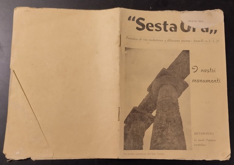 LA SESTA ORA PERIODICO DI VITA STUDENTESCA A DIFFUSIONE INTERNA …