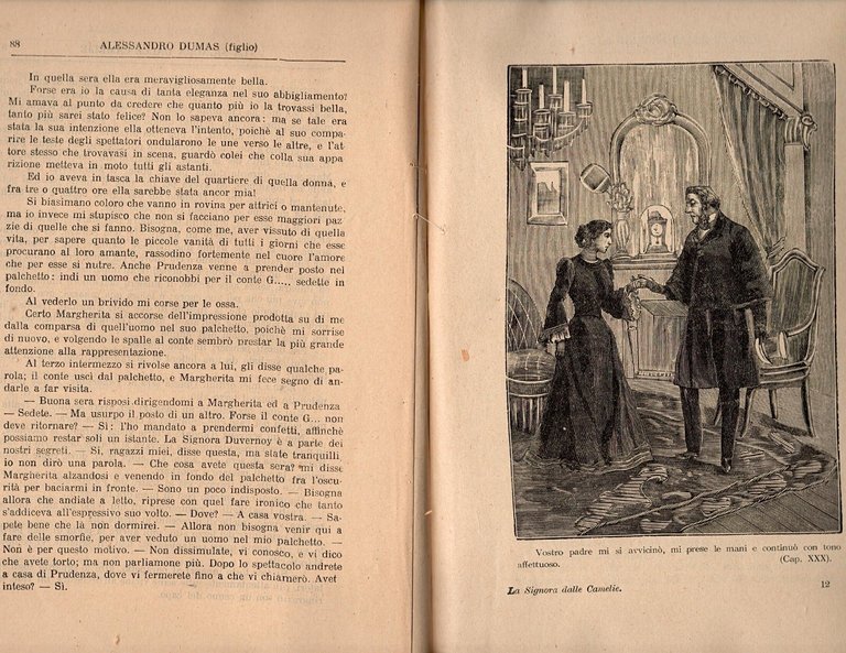 LA SIGNORA DALLE CAMELIE di Alessandro Dumas Libro illustrato romanzo