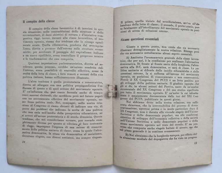 LA SINISTRA INDICA AL PARTITO TEMI E LE PROSPETTIVE DEL …