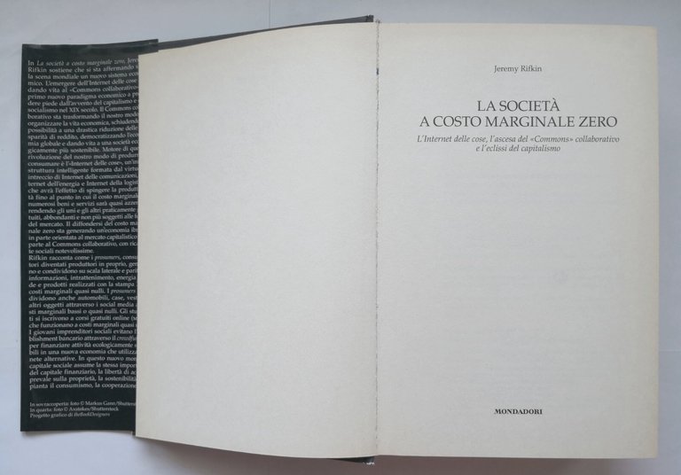 LA SOCIETÀ A COSTO MARGINALE ZERO di Jeremy Rifkin 2014 …