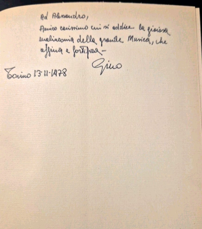 LA STANZA DELLA MUSICA di Piero Buscaroli 1977 Fogola Libro …