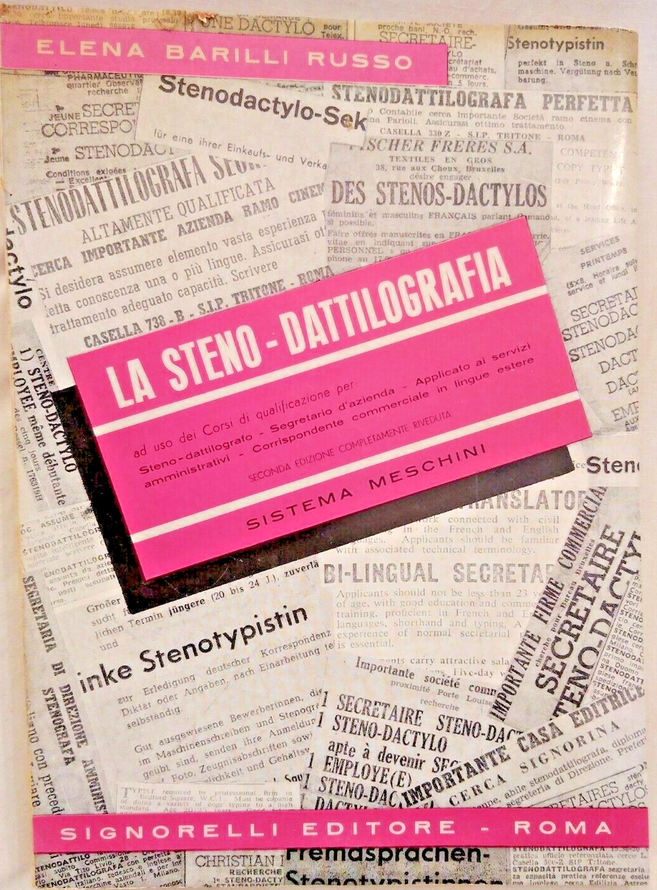 LA STENO DATTILOGRAFIA di Elena Barilli Russo 1960 Signorelli libro … | Immagine principale