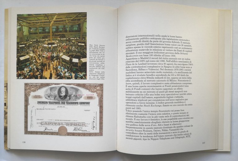 LA STORIA DELLA BORSA di Giacomo de Antonellis 1988 Vallardi …