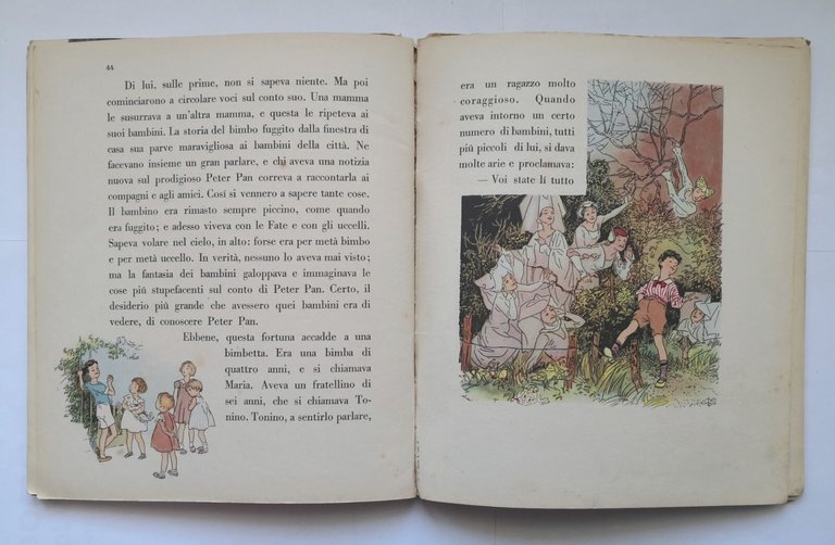 LA STORIA DI PETER PAN fiaba Barrie 1951 UTET scala …