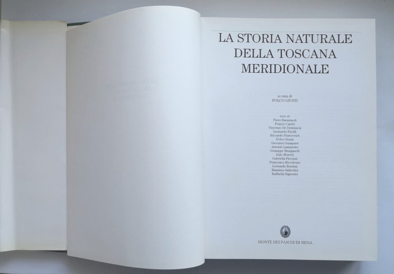 LA STORIA NATURALE DELLA TOSCANA MERIDIONALE di Folco Giusti 1993 …