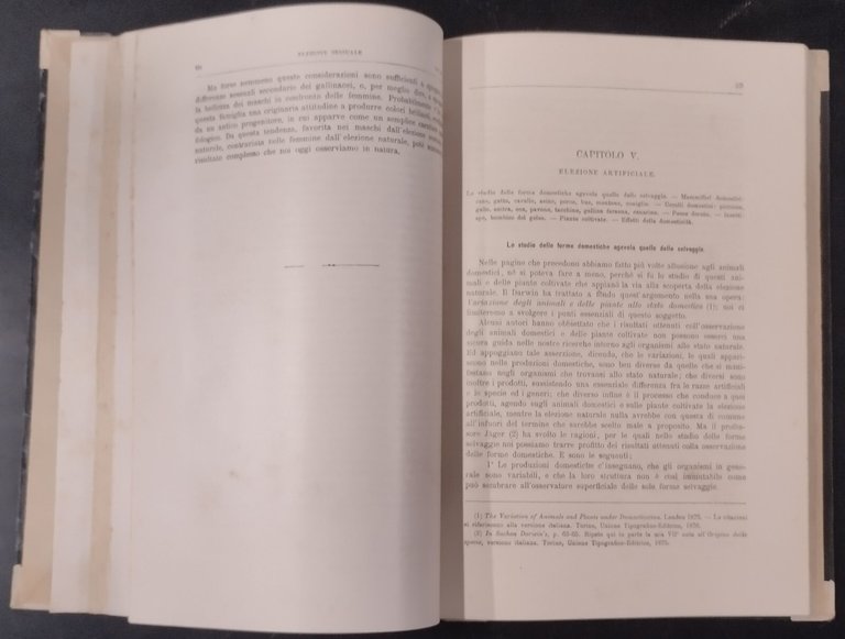 LA TEORIA DELL'EVOLUZIONE ESPOSTA NE SUOI FONDAMENTI Canestrini 1887 UTET …
