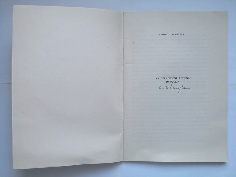 LA TRADIZIONE PETRINA IN PUGLIA di Cosimo D'Angela libro Editrice …