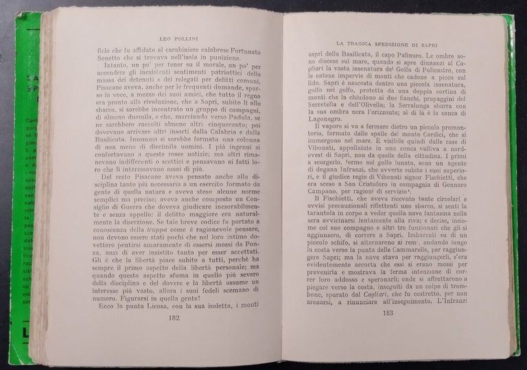 LA TRAGICA SPEDIZIONE DI SAPRI 1857 Leo Pollini 1935 Mondadori …