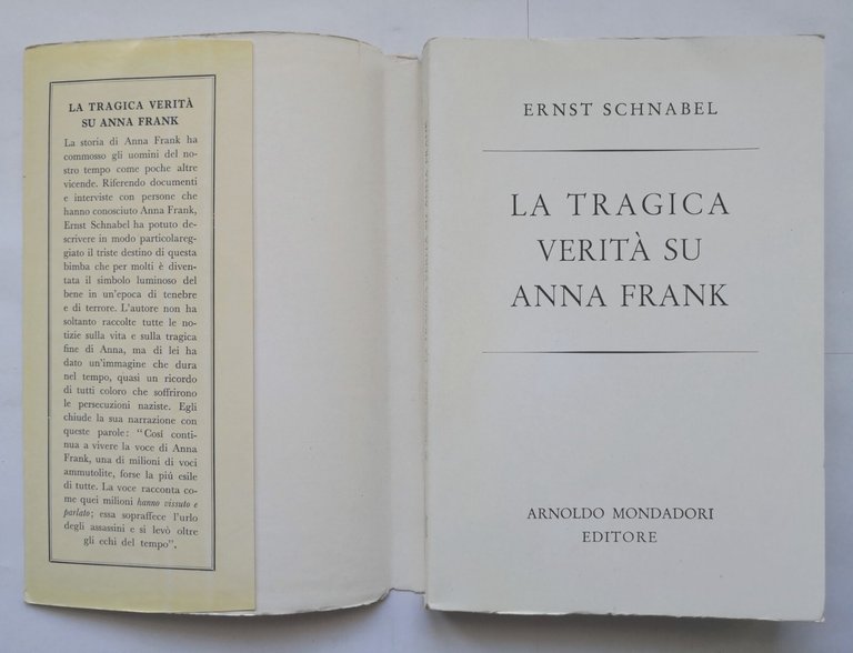 LA TRAGICA VERITÀ SU ANNA FRANK di Ernst Schnabel 1958 …