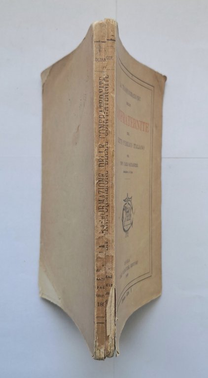 LA TRASFORMAZIONE DELLE CONFRATERNITE NEL DIRITTO PUBBLICO ITALIANO 1899 libro