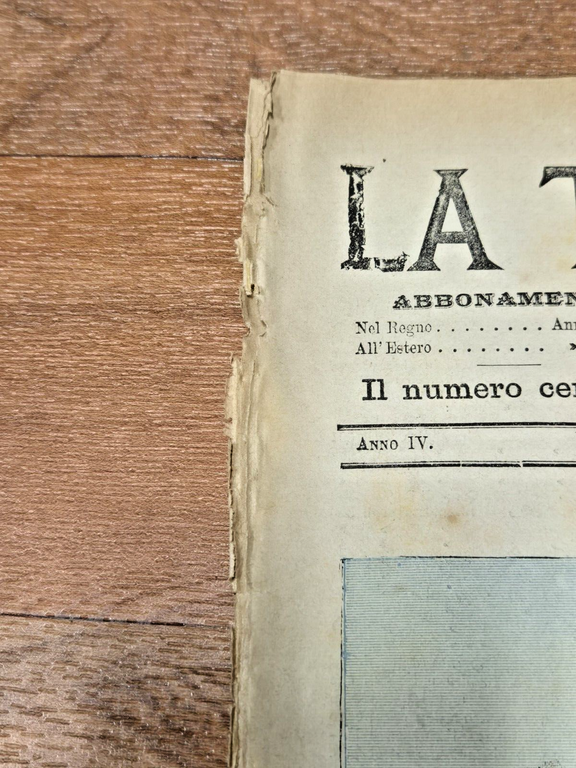 LA TRIBUNA supplemento ILLUSTRATO DELLA DOMENICA 29 marzo 1896 Giornale …