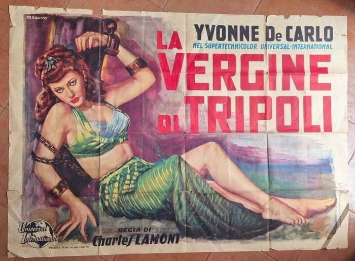 LA VERGINE DI TRIPOLI Manifesto Poster Locandina Cinema 1955 - …