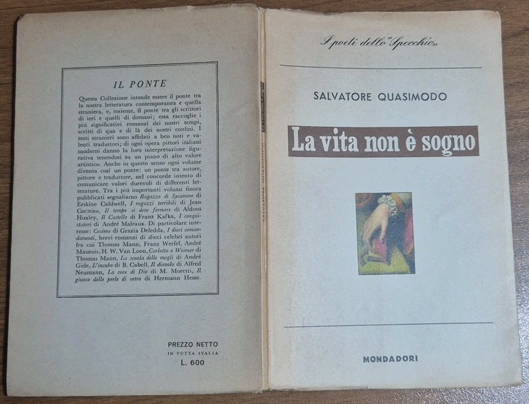 LA VITA NON È SOGNO Di Salvatore Quasimodo 1960 V …