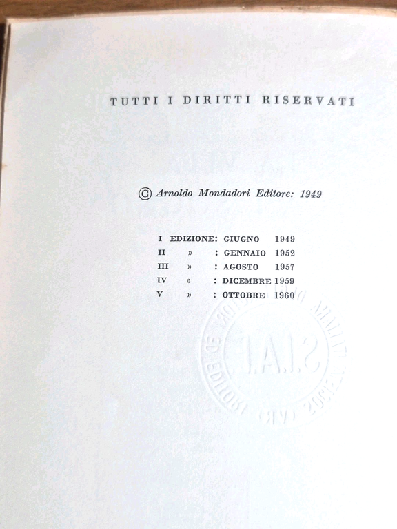 LA VITA NON È SOGNO Di Salvatore Quasimodo 1960 V …