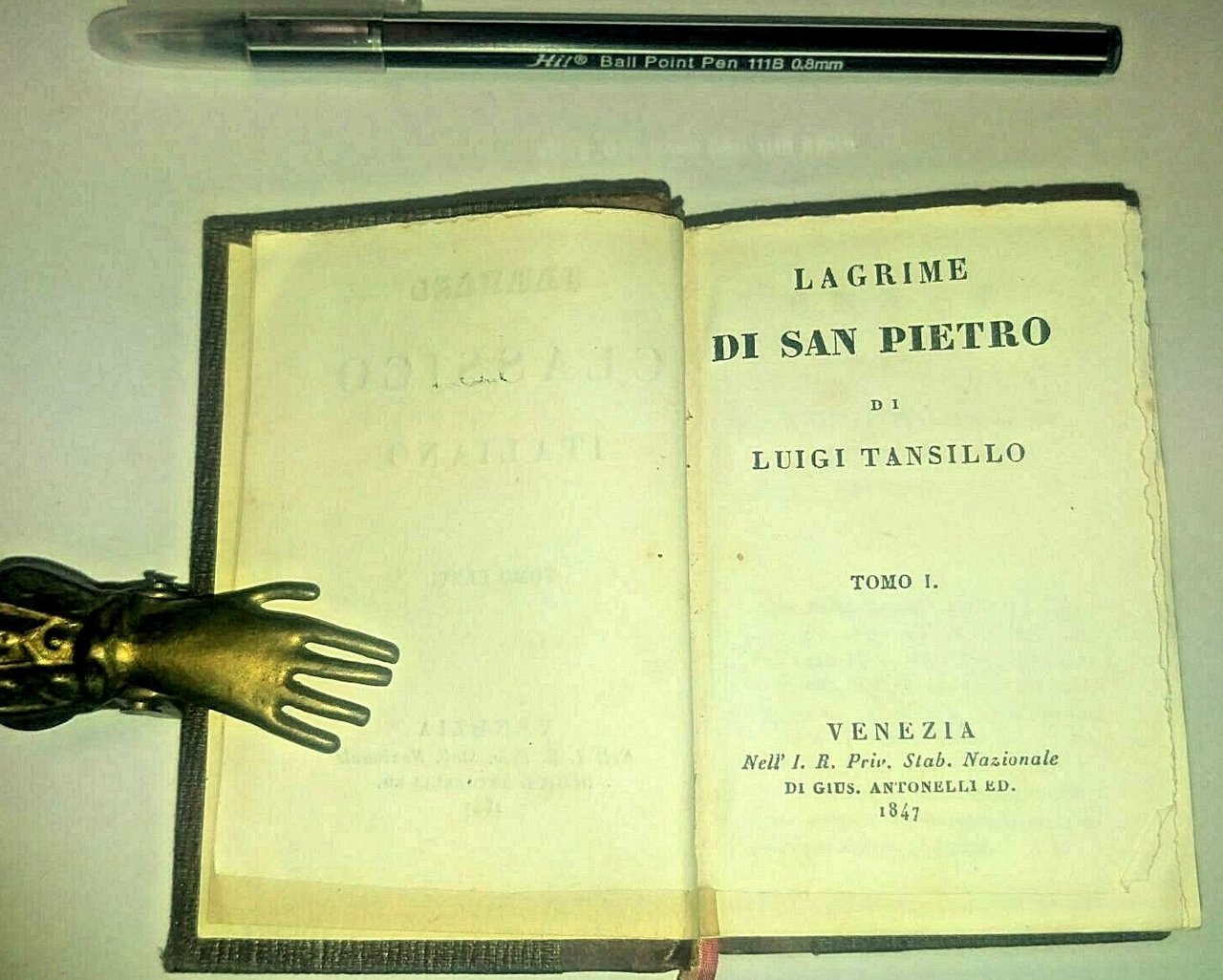 LAGRIME DI SAN PIETRO Luigi Tansillo 2 volumi 1847 Antonelli …