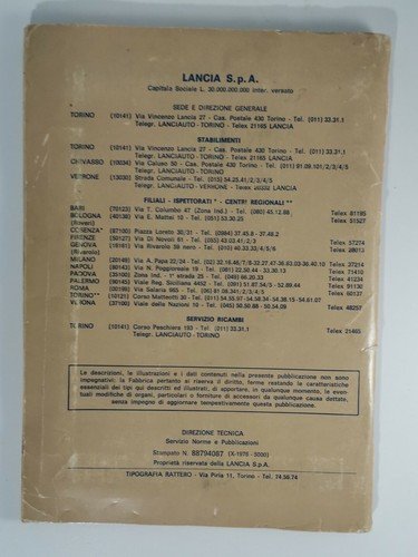 LANCIA BETA 1300 1600 2000 berlina 2 serie libretto uso …