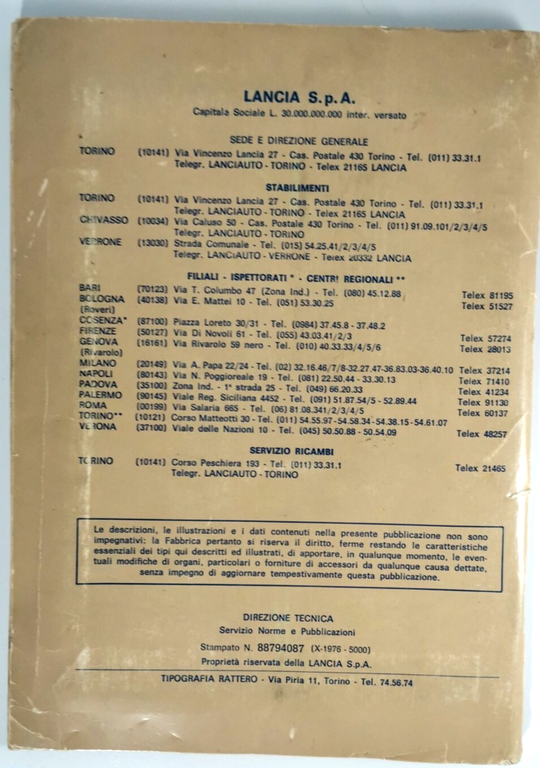 LANCIA BETA 1300 1600 2000 berlina 2 serie libretto uso … | Immagine Gallery 6