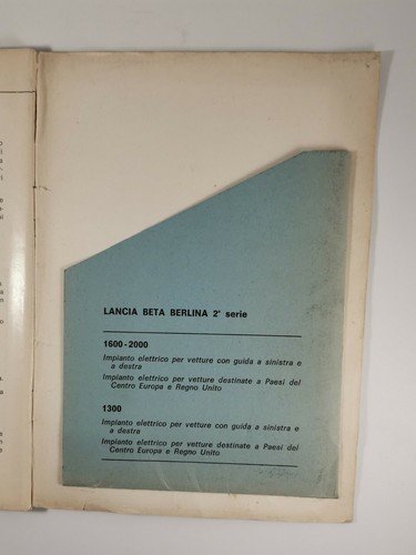 LANCIA BETA 1300 1600 2000 berlina 2 serie libretto uso …