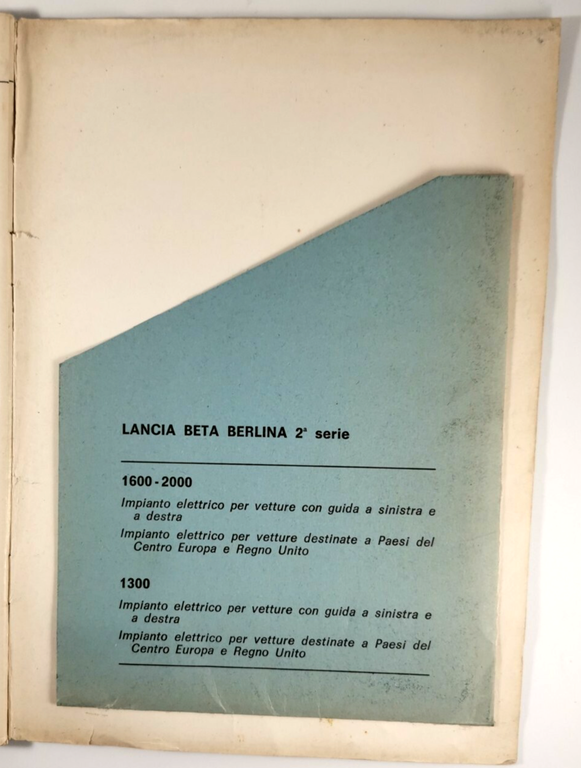 LANCIA BETA 1300 1600 2000 berlina 2 serie libretto uso … | Immagine Gallery 7