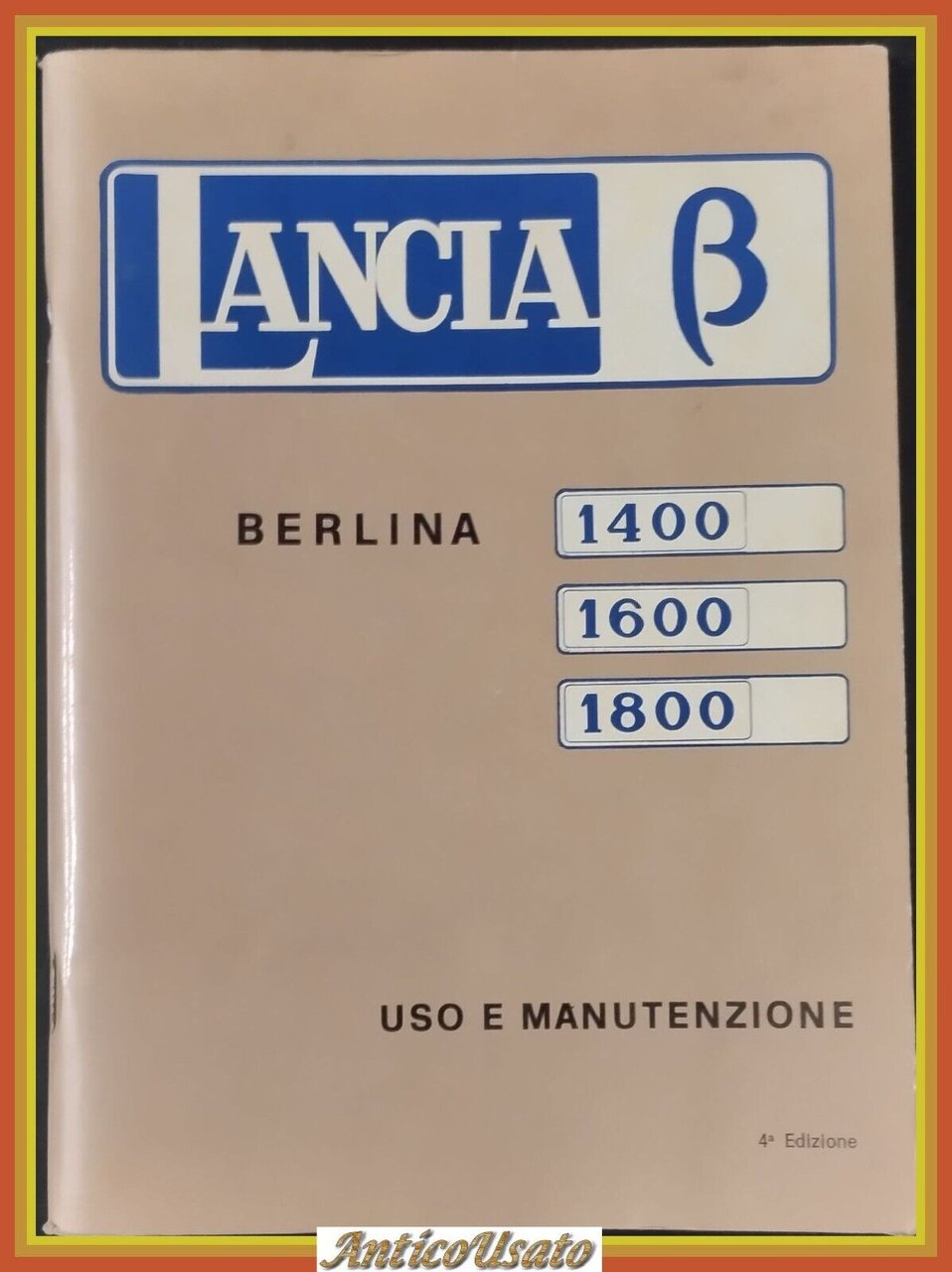 LANCIA BETA BERLINA 1400 1600 1800 uso e manutenzione 1974 …