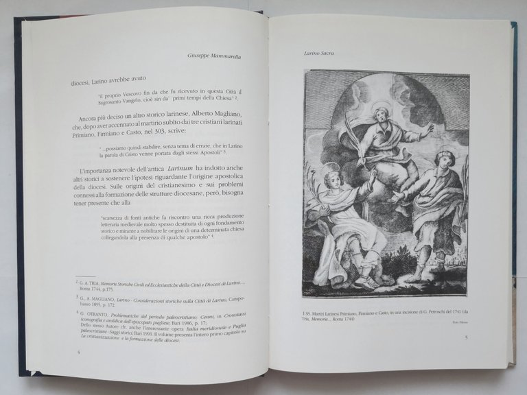 LARINO SACRA di Giuseppe Mammarella 1993 Lampo Libro cronotassi episcopato
