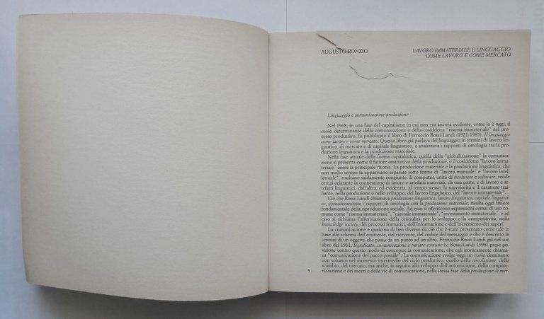 LAVORO IMMATERIALE di Susan Petrilli 2004 Meltemi Athanor Libro semiotica …