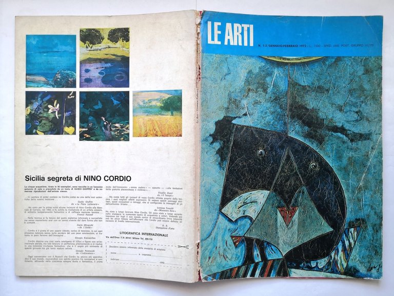 LE ARTI gennaio febbraio 1972 Grafiche Editoriali Ambrosiane rivista