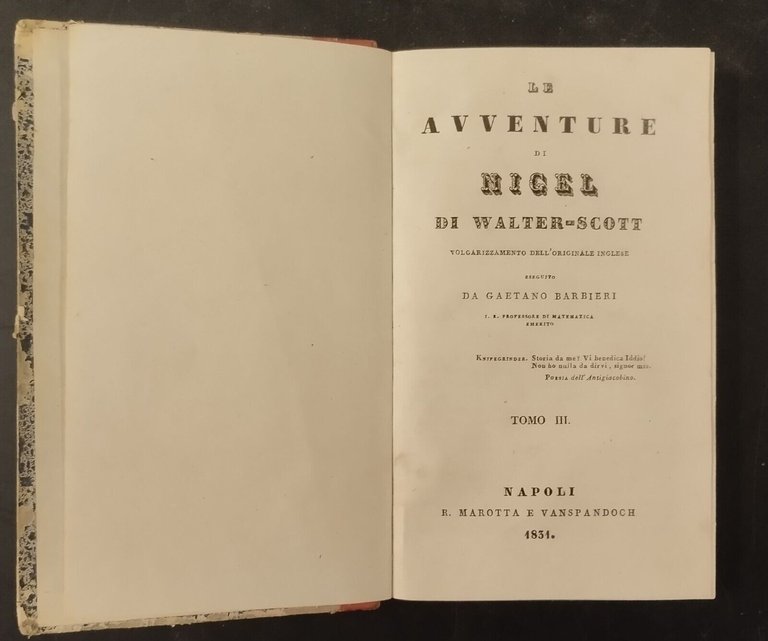 LE AVVENTURE DI NIGEL Walter Scott 4 Volumi in 2 …