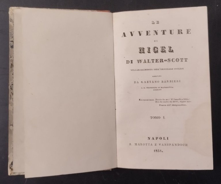 LE AVVENTURE DI NIGEL Walter Scott 4 Volumi in 2 …