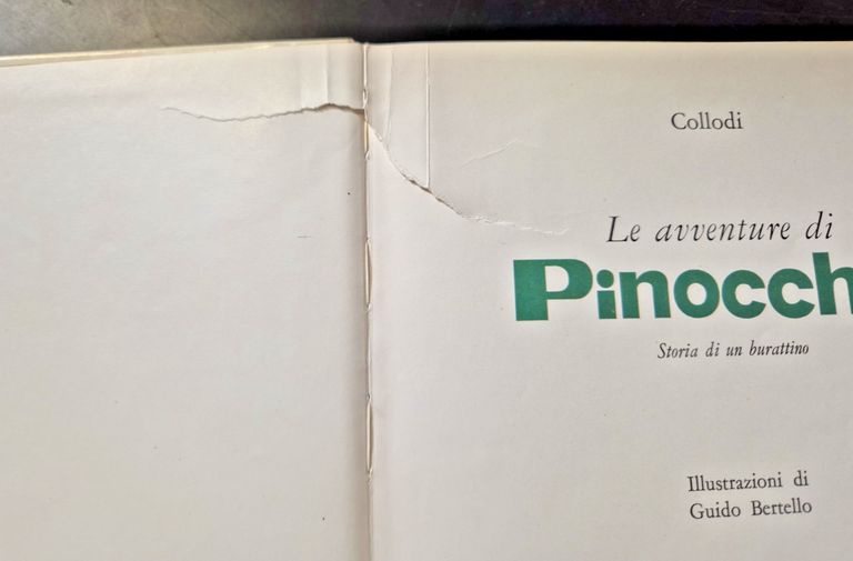 LE AVVENTURE DI PINOCCHIO Carlo Collodi Illustrato Bertello 1965 Mondadori …