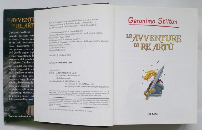 LE AVVENTURE DI RE ARTÙ Geronimo Stilton 2011 Piemme libro …