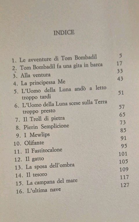 LE AVVENTURE DI TOM BOMBADIL di J R R Tolkien …