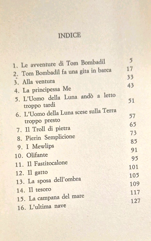 LE AVVENTURE DI TOM BOMBADIL di J R R Tolkien …