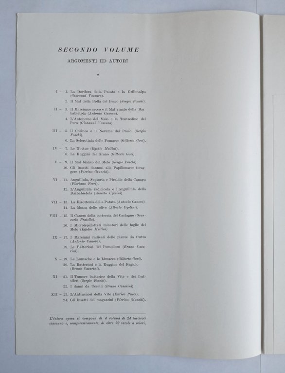 LE AVVERSITÀ DELLE PIANTE AGRARIE 5 volumi Ramo Editoriale Agricoltori …