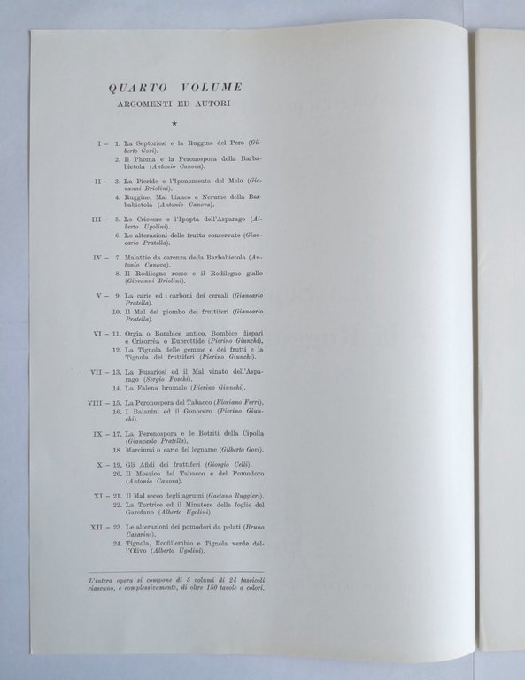 LE AVVERSITÀ DELLE PIANTE AGRARIE 5 volumi Ramo Editoriale Agricoltori …