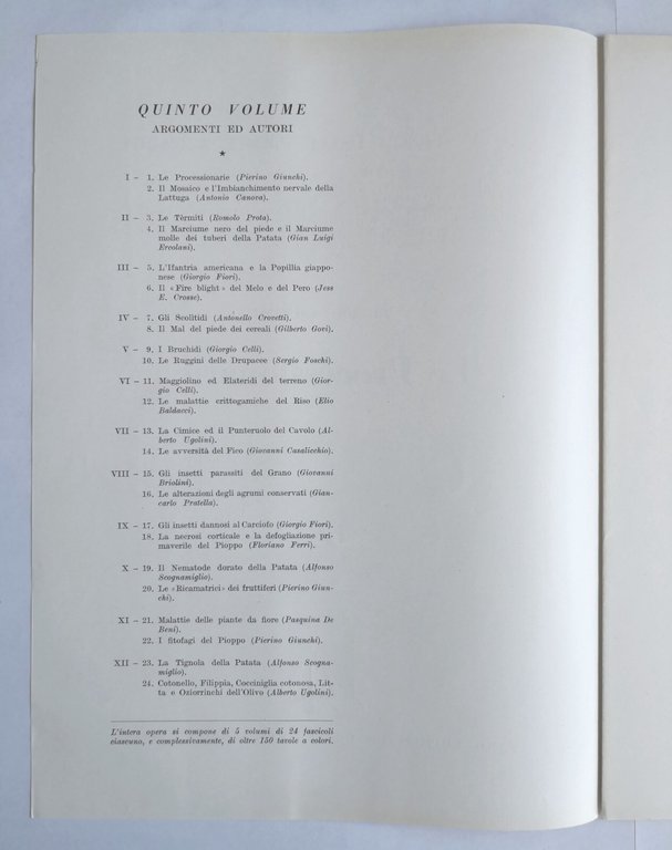 LE AVVERSITÀ DELLE PIANTE AGRARIE 5 volumi Ramo Editoriale Agricoltori …