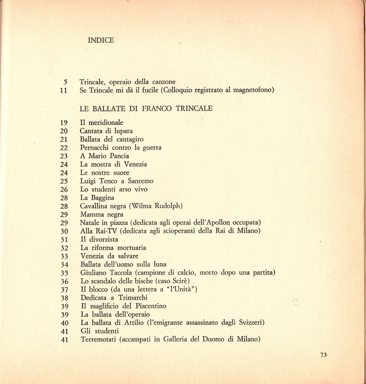LE BALLATE DI FRANCO TRINCALE libro + disco 45 giri …