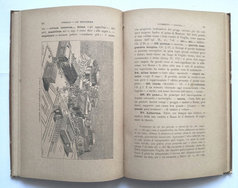 LE BUCOLICHE di Publio Virgilio Marone 1902 Le Monnier libro …