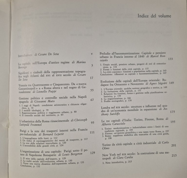 LE CITTÀ CAPITALI di Cesare De Seta 1985 Laterza Libro …