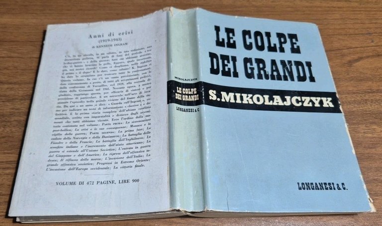 LE COLPE DEI GRANDI di Stanislaw Mikolajczyk 1950 Longanesi Libro