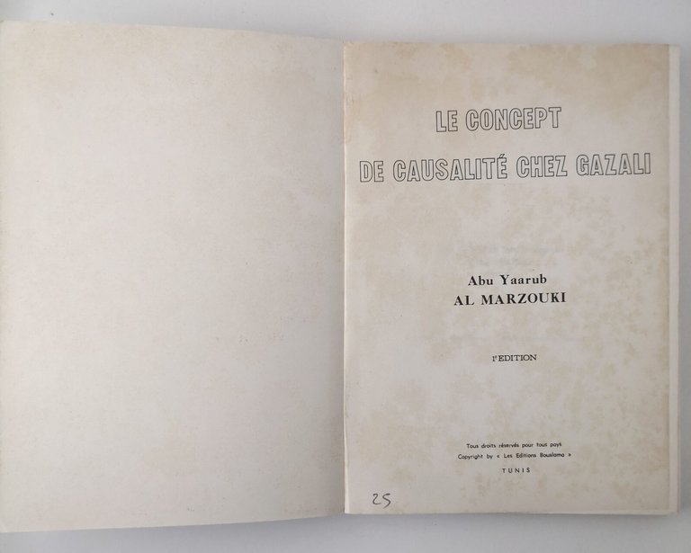 LE CONCEPT DE CAUSALITE CHEZ GAZALI di Abu Yaarub e …