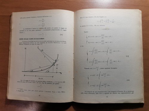LE CURVE DI RACCORDO STRADALI di Aimone Jelmoni 1956 Bignami …
