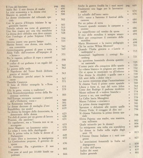 LE DONNE NELLA STORIA D’ITALIA 2 volumi Di Giuliana Dal …