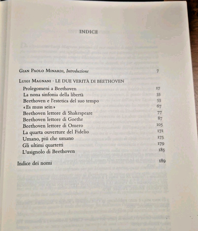 LE DUE VERITÀ DI BEETHOVEN di Luigi Magnani 1990 Nuova …