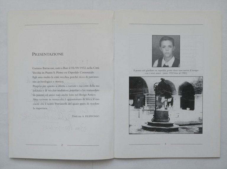 LE FIGGHIE ME di Gaetano Barracane dedica autografa Libro poesie …