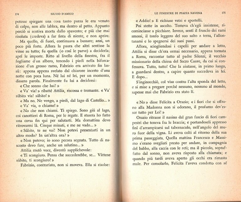 LE FINESTRE DI PIAZZA NAVONA Silvio D'Amico 1961 Mondadori Libro …