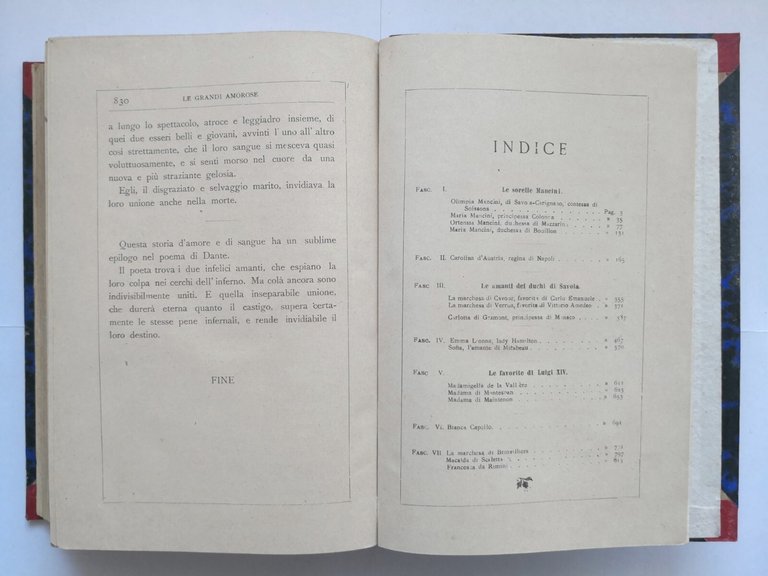 LE GRANDI AMOROSE di Italo Fiorentino 1889 Edoardo Perino Libro …