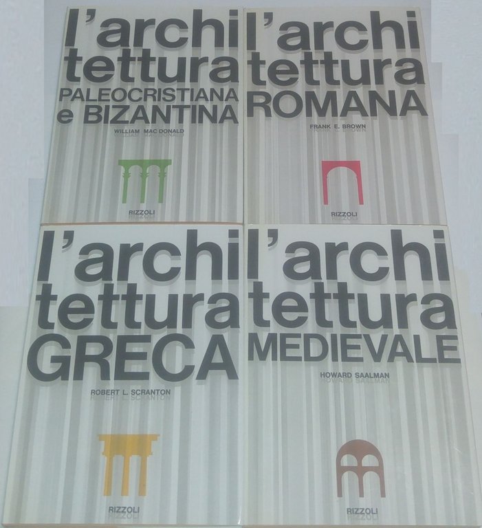 LE GRANDI CIVILTÀ ARCHITETTONICHE 4 volumi cofanetto 1963 Rizzoli greca …
